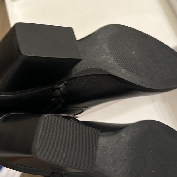 Dolce VIta Women’s Black Braided Faux Vegan Leather Western Boots New - Picture 6 of 8